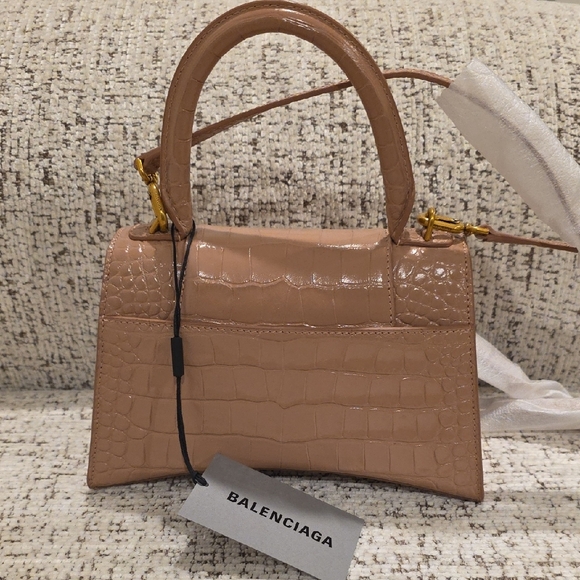 Balenciaga Tan Croc-Embossed Mini Bag - Picture 5 of 16